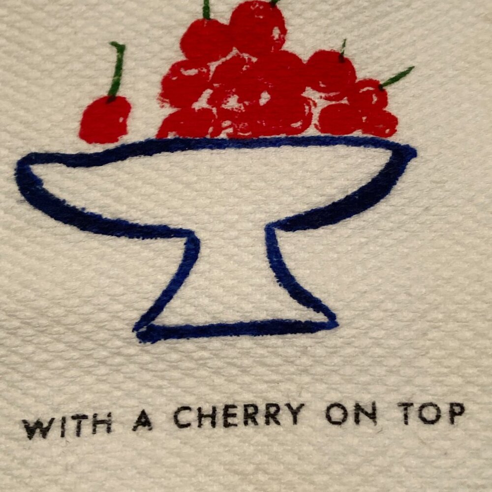 Pair of Kate Spade kitchen towels  - with a cherry on top - Picture 2 of 5